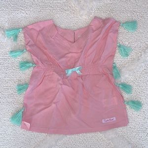 RuffleButts tassel Kaftan cover up 0-12 months